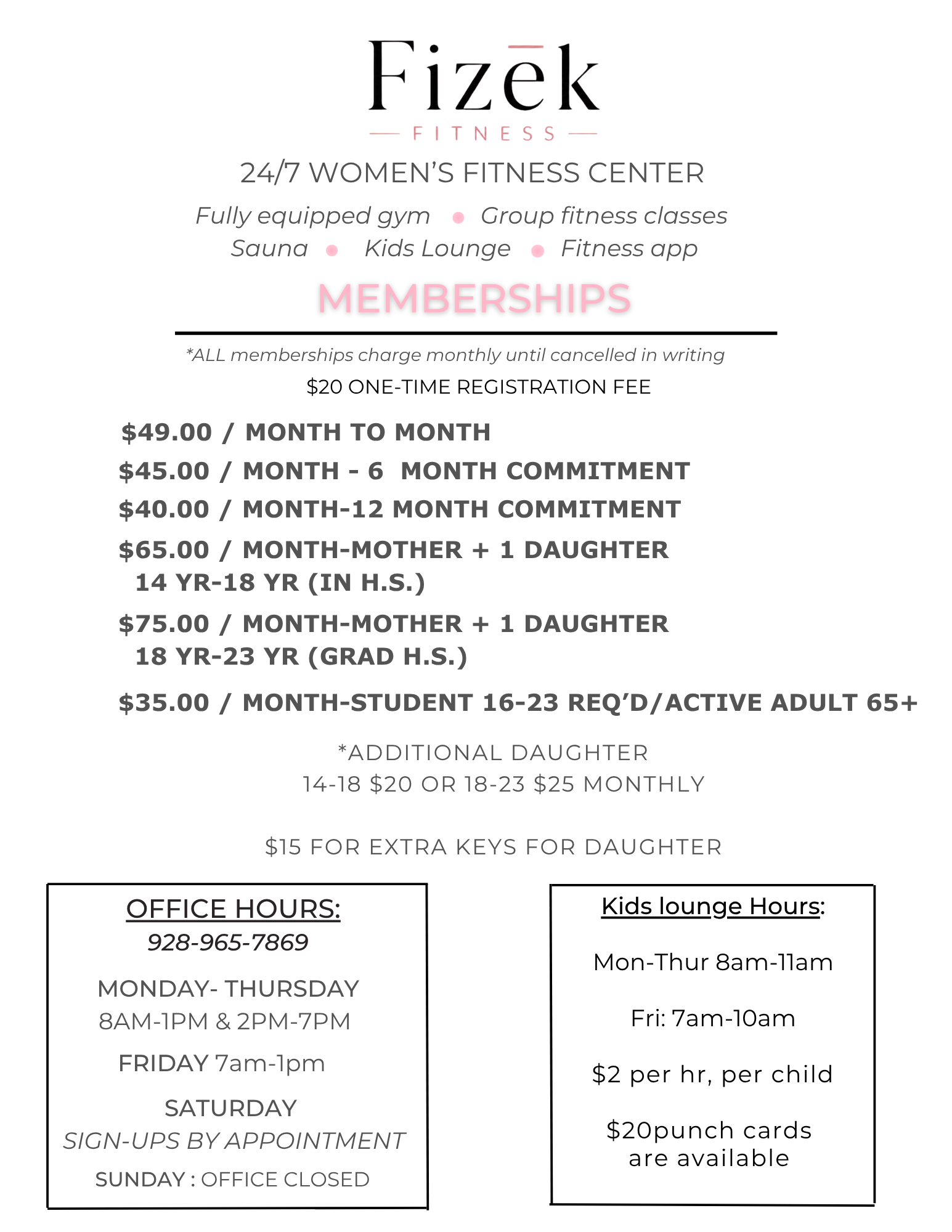 Full price list